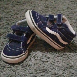 Navy blue high top vans